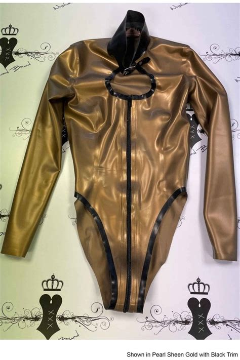 Trixi Latex Rubber Leotard With Buckle Neck Clearance Latex Sale