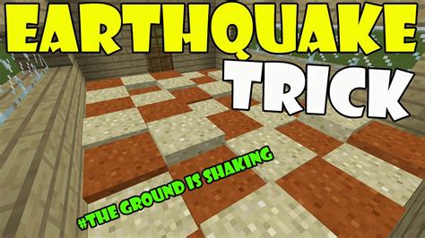 Earthquake Trick Minecraft Pe Youtube