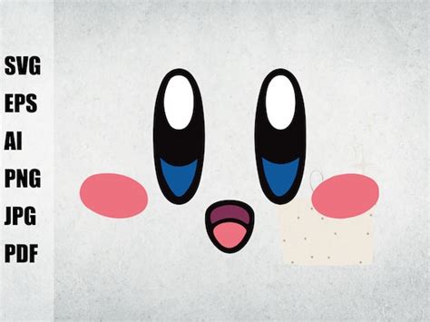 Kirby Face Svg Anime Svg Svg For Cricutcut Files Etsy
