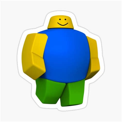 Roblox Characte Noob Heavy Sticker For Sale By Bufford71 Redbubble