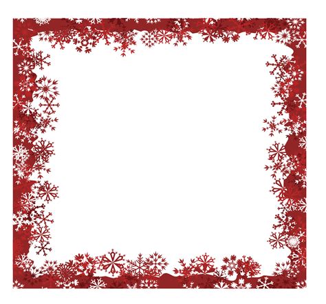Red Snowflake Border Png Discover Free Snowflake Border Png Images 6930