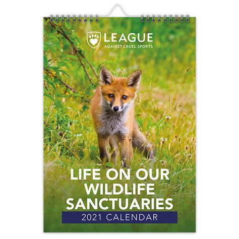 Lacs Shop 2021 Wildlife Sanctuaries Wall Calendar