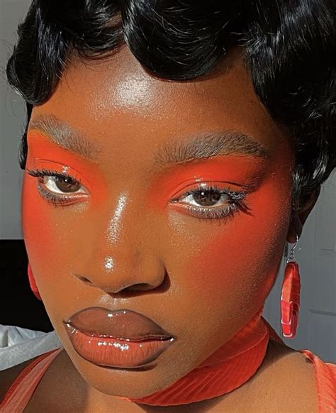 Makeup For Black Skin Orange Makeup Red Makeup Black Girl Makeup