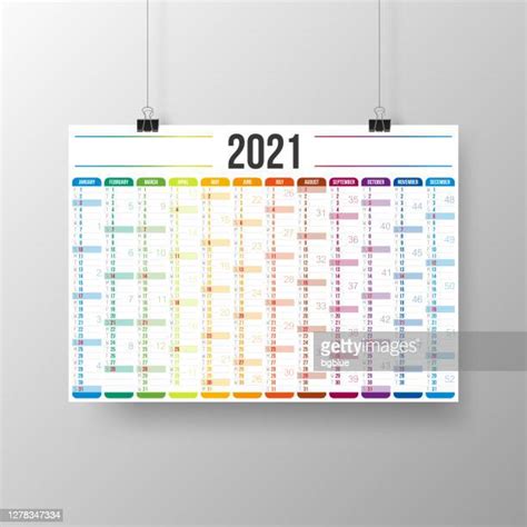 2021 Calendar On Wall High Res Illustrations Getty Images