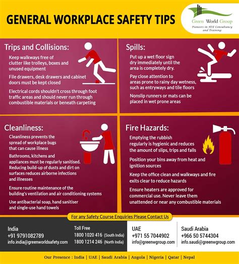 Tips For General Workplace Safety Workplace Safety Occupational