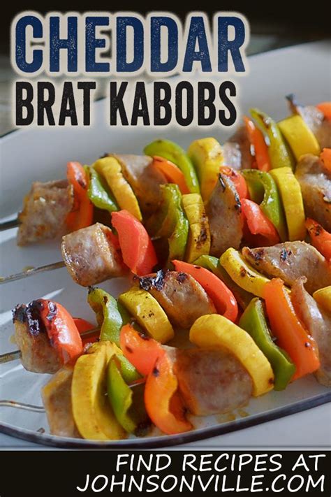 Shake the basket couple time during cooking. Cheddar Brat Kabob | Recipe in 2020 | Food recipes ...