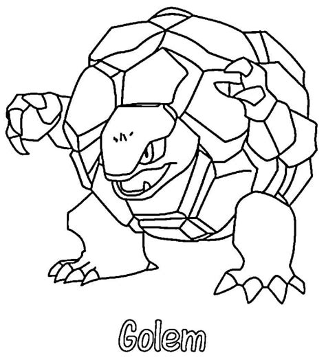 Golem Pokemon Coloring Page Download Print Or Color Online For Free