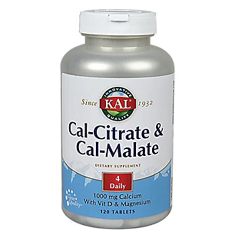 Calcium Citrate & Malate (120 Tablets) by KAL at the ...
