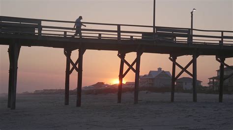 Sunset From Oceanana Pier At Atlantic Beach Nc Youtube