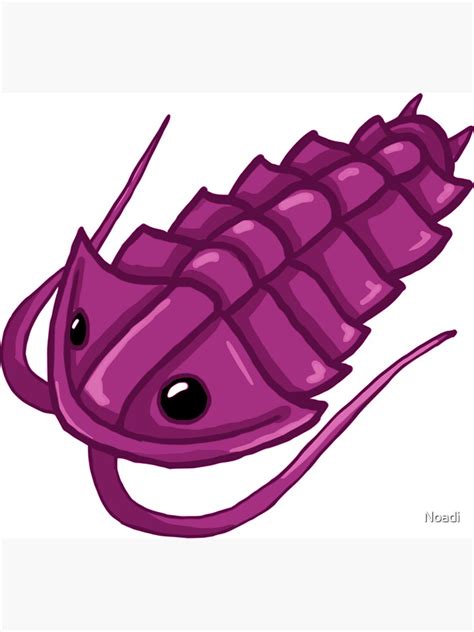 Purple Trilobite Art Print By Noadi Redbubble