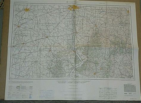 1960 Army Map Service Map Of Columbus Ohio Ebay