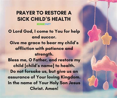 20 Cudownych Modlitw Za Chore Dziecko Ottima