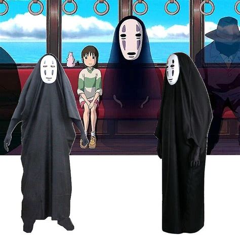 no face kaonashi costume spirited away cosplay outfit for mens japanese anime role play fancy