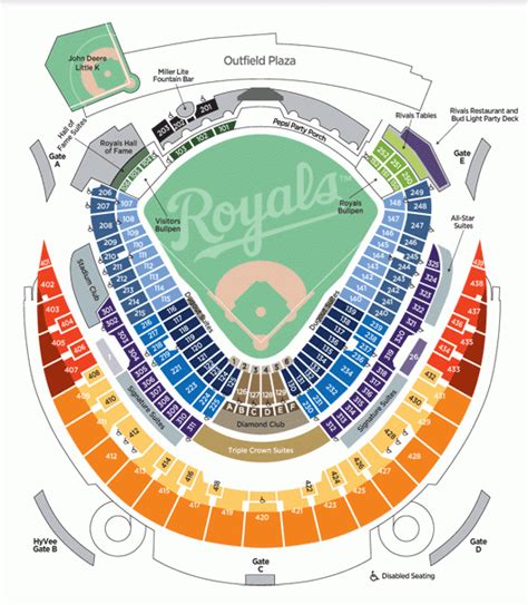 Kc Royals Detailed Seating Chart