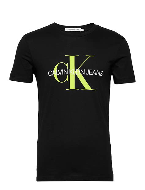 Calvin Klein Jeans Monogram Logo Slim Tee Ck Black 280 Kr Stort Udvalg Af Designer Mærker