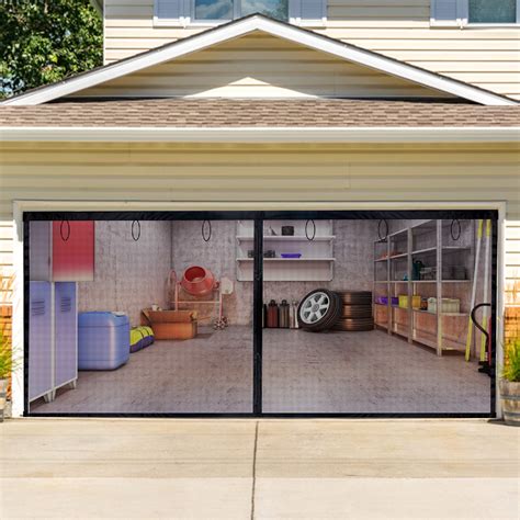 Buy Garage Door Screen For 2 Car 16x7ft Heavy Duty Garage Screen Mesh With Magnets Retractable