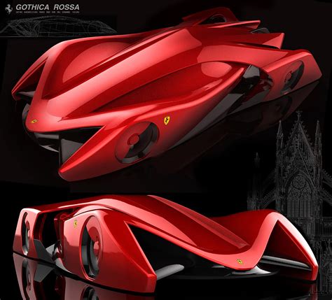 Ferrari Gothica Rossa 2025 Electric Hypercar Concept By