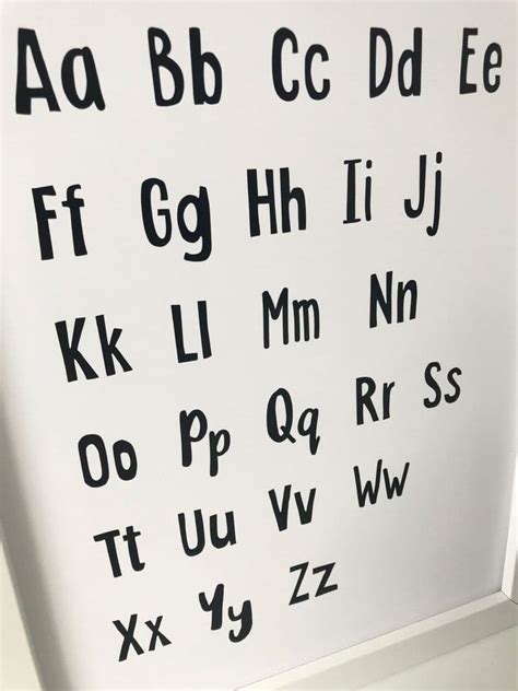 Monochrome Alphabet A4 Monochrome
