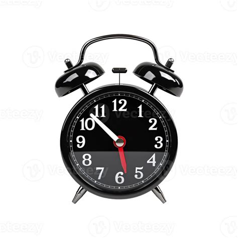 Black Alarm Clock On A Transparent Background Ai Generated 25224863 Png