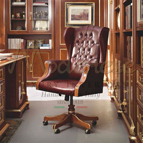 Classic Luxury Traditional Office Furniture Swivel Office Armchairs