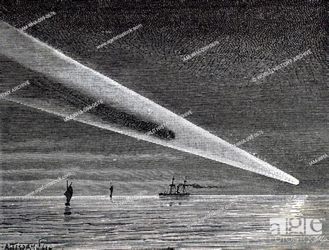 Engraving Depicting The Great Comet Of 1882 Seen From The Río De La