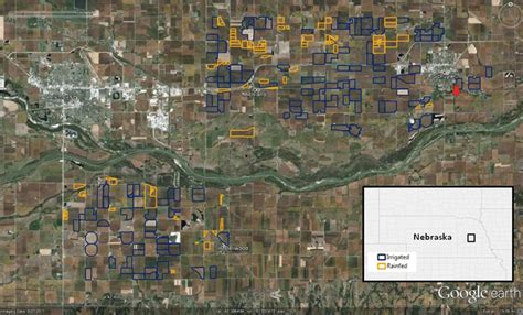 The Study Location In Eastern Nebraska Boundaries For Fields With