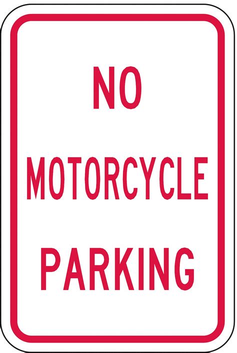 Lyle No Motorcycle Parking Sign Sign Legend No Motorcycle Parking 18