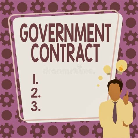 Text Sign Showing Government Contract Conceptual Photo Agreement