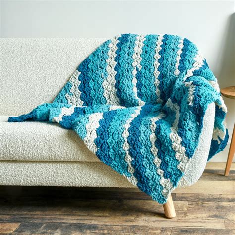 Bernat Speedy Striped C2C Crochet Blanket Yarnspirations C2c