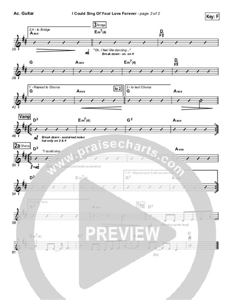 I Could Sing Of Your Love Forever Acoustic Guitar Sheet Music Pdf