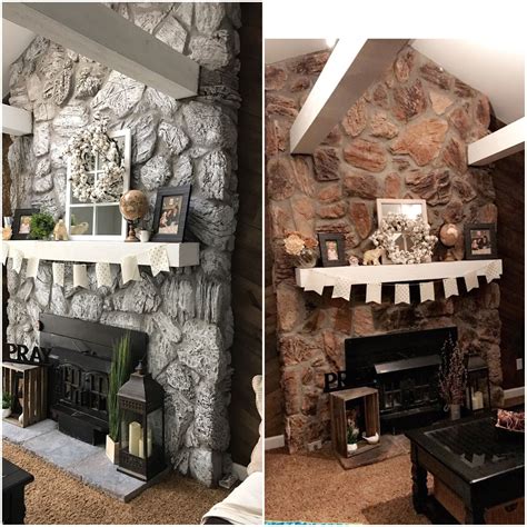 10 Whitewash Fireplace Before And After Decoomo