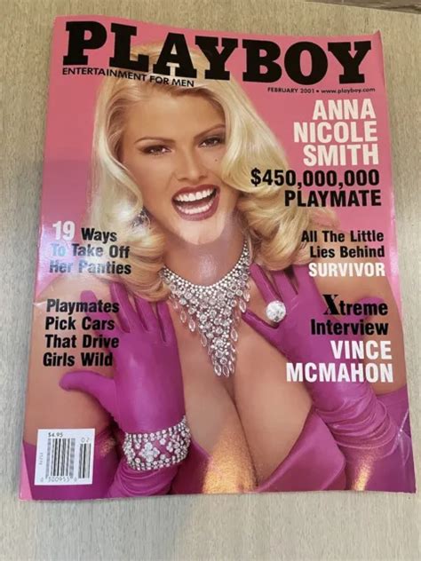 Playboy Magazine February Anna Nicole Smith Vince Mcmahon Picclick