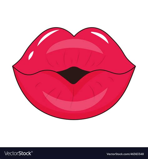 Sexy Wet Lips In Pop Art Style Womans Mouth Vector Image