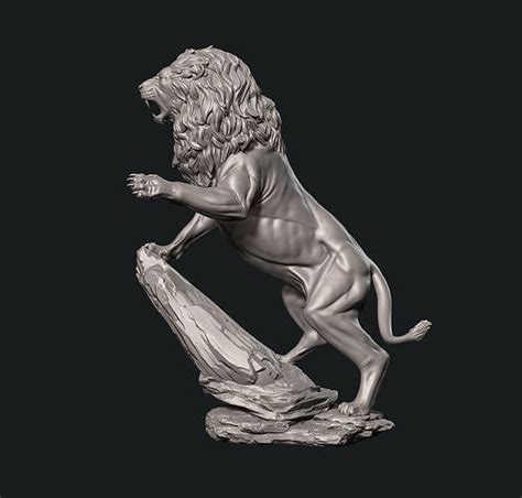 Lion Statue 3d Model 3d Printable Cgtrader