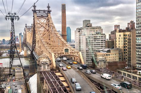 Image New York City Usa Queensboro Bridge Bridges Rivers Houses