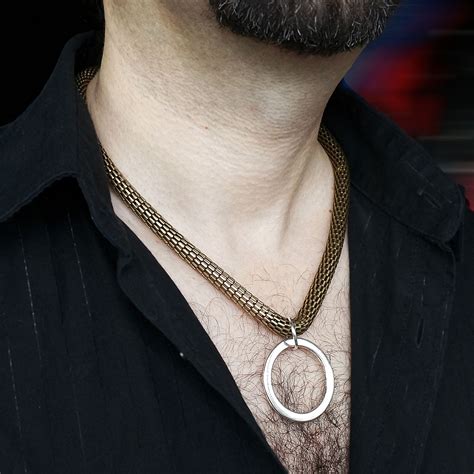 Mens Slave Collar Man Sub Chain Necklace Steampunk Bdsm