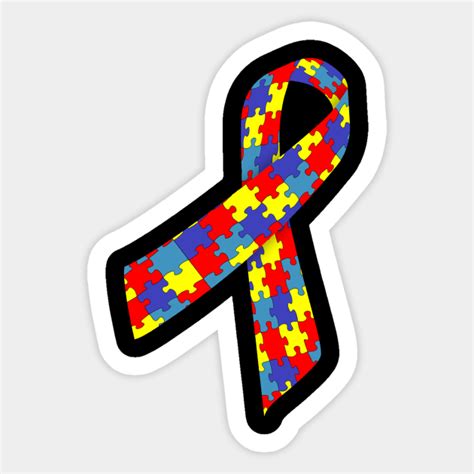 Ribbon Autism Awareness Autism Ribbon Sticker Teepublic
