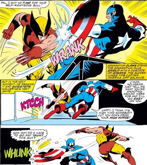 Wolverine Vs Captain America Cap Annual8 1986 Marvel Captain