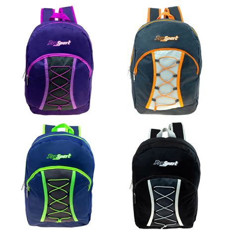 Wholesale 17 Bungee Cord Lace Up Backpack In 4 Colors Dollardays