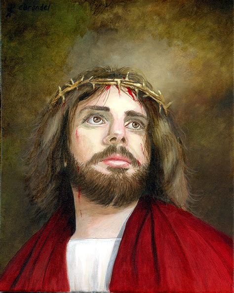 Jesus Christ Crown Of Thorns Painting By Cecilia Brendel Fine Art America