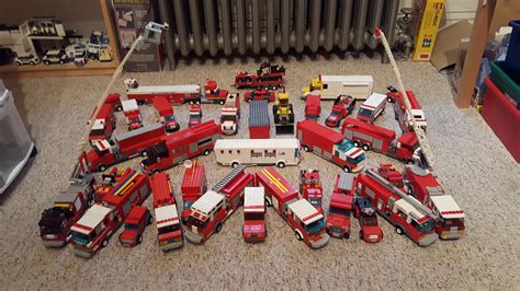 Fleet Shot Of My Custom Lego Fire Department Lego