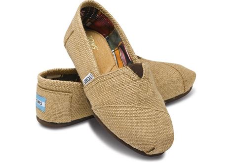 Toms Natural Metallic Burlap Classics Toms Shoes Outlet Toms Shoes