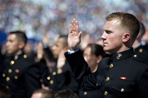Us Marine Corps 2nd Lt Robert Innerst Takes The Oath Of Office At