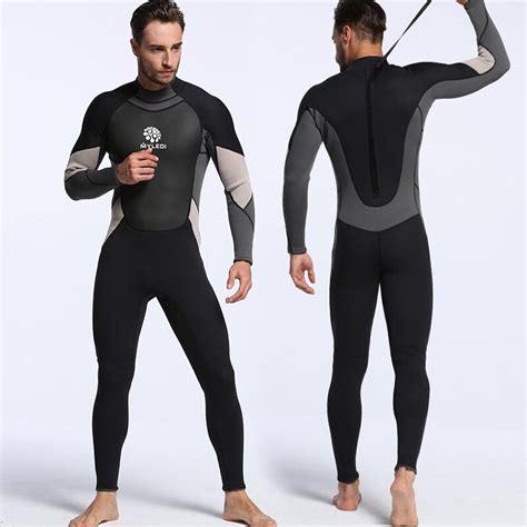 New Neoprene 3mm One Piece Diving Suit Waterproof Clothing Warm Wetsuit Surfing Suit Mens Free