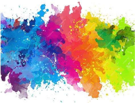 Premium Vector Hand Painted Watercolor Background With Colorful Paint