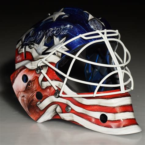 Custom Painted 2016 World Cup Of Hockey Goalie Mask Team Usa Nhl