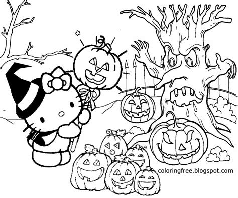 Hello Kitty Halloween Coloring Coloring Pages