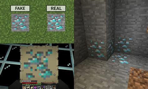 Minecraft Player Creates Realistic Diamond Ore Map Art