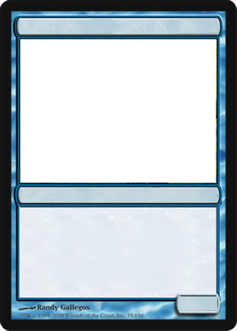 It's a completely free picture material come from the public internet and the real upload of users. MTG Blank blue card. by GrowlyDave on DeviantArt