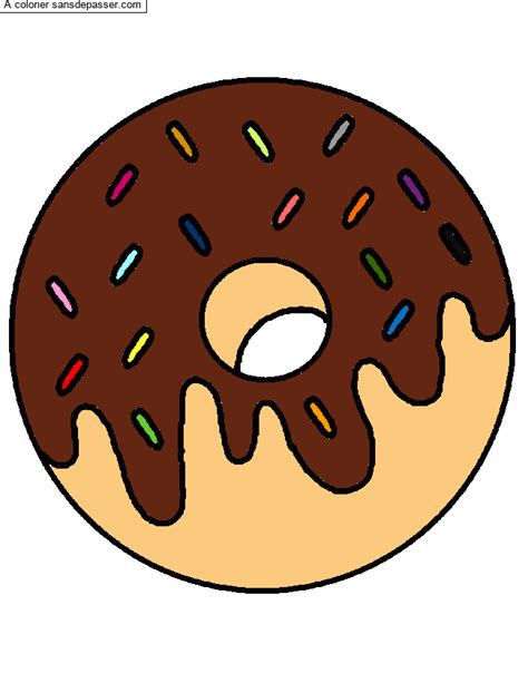 Dessin De Donuts Coloriage Oh Donut Sans Depasser